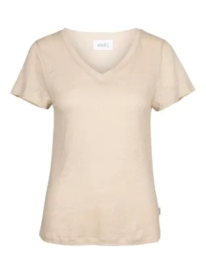 Alethe Linen Tee Beige