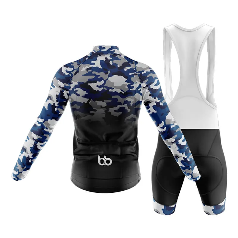 Camouflage Neck Club Cycling Kit (V3) (Blue-Black)