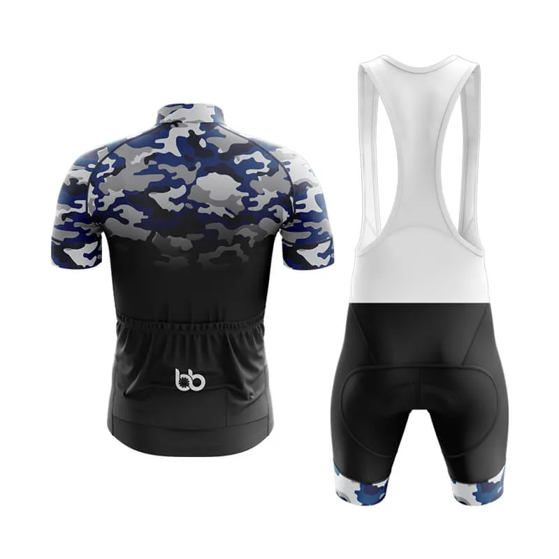 Camouflage Neck Club Cycling Kit (V3) (Blue-Black)