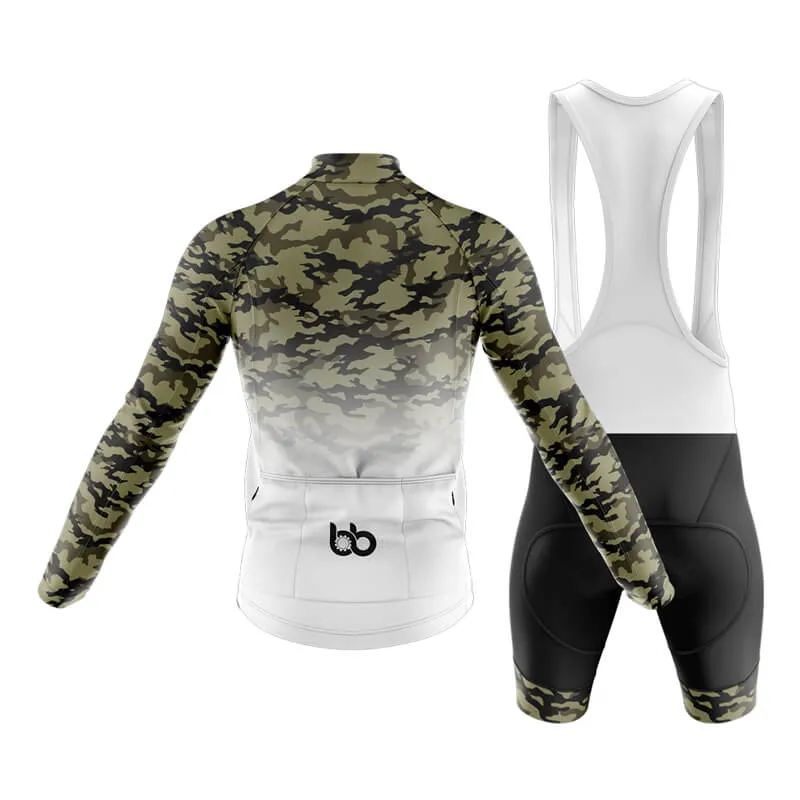 Camouflage Neck Club Cycling Kit (V3) (Green-White)