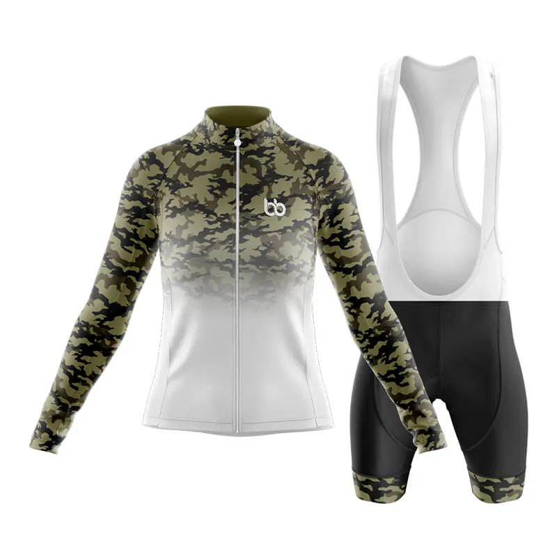 Camouflage Neck Club Cycling Kit (V3) (Green-White)