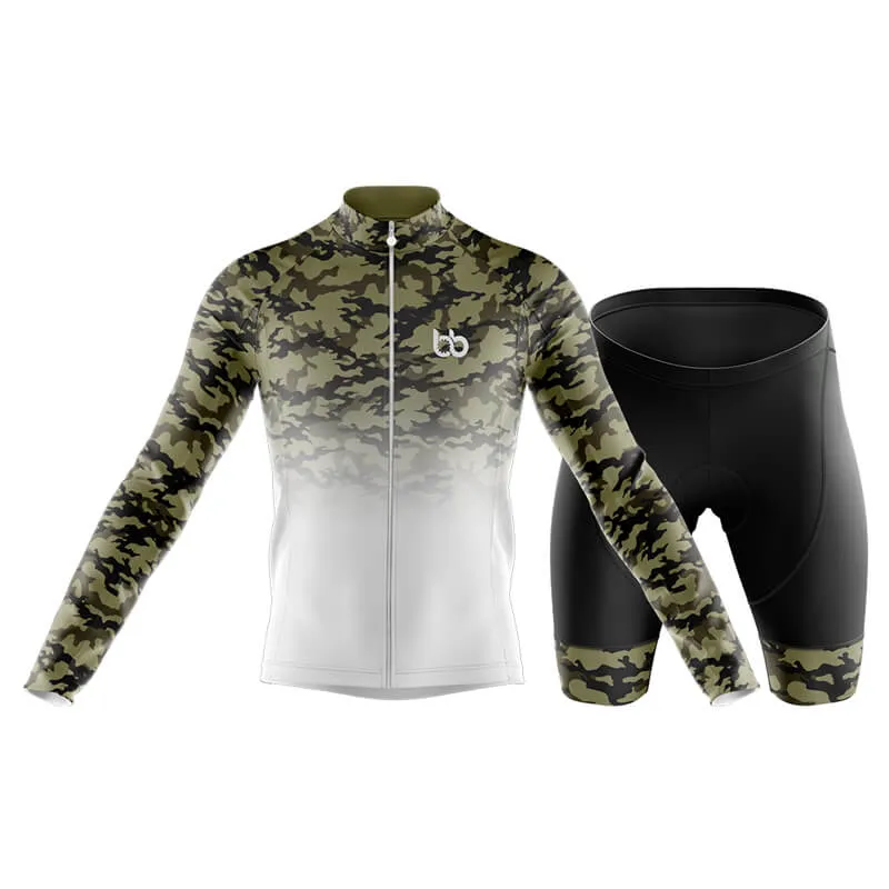 Camouflage Neck Club Cycling Kit (V3) (Green-White)