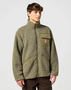 Casey Shearling Fleece Jacket in Ivy Green