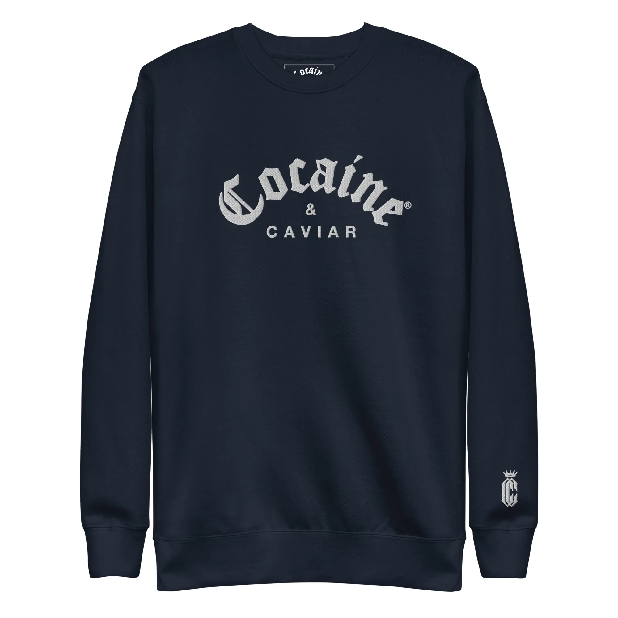 COCAINE & CAVIAR SWEATSHIRT EMBROIDERY