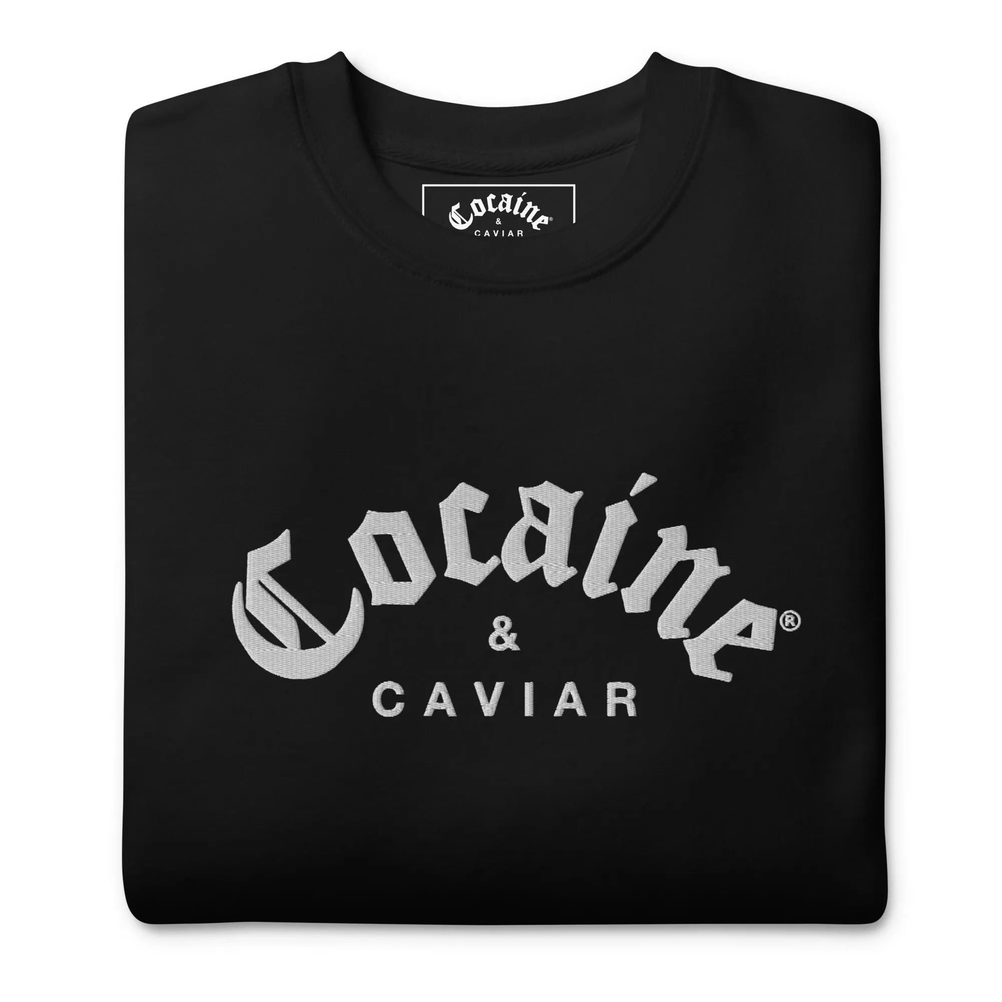 COCAINE & CAVIAR SWEATSHIRT EMBROIDERY