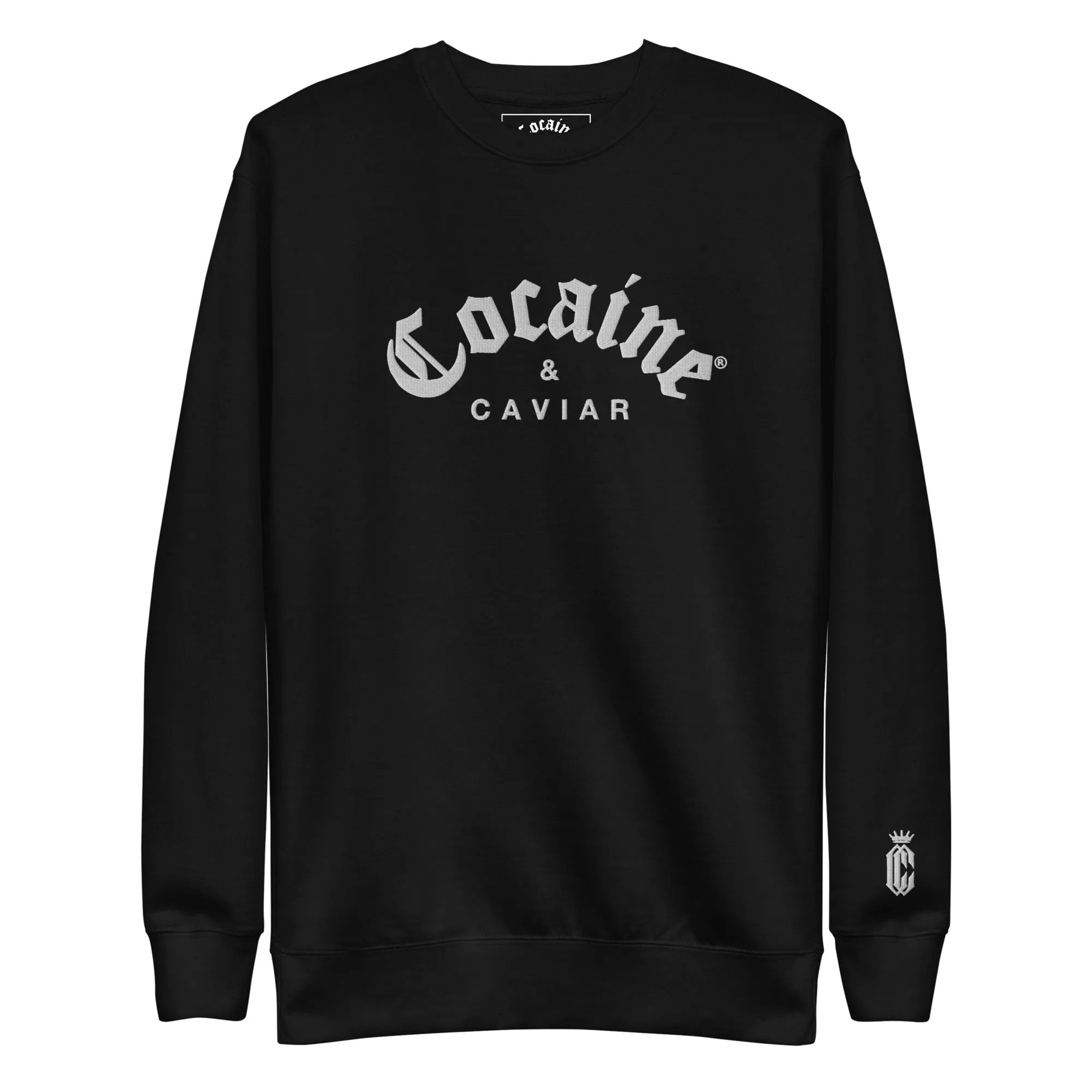 COCAINE & CAVIAR SWEATSHIRT EMBROIDERY