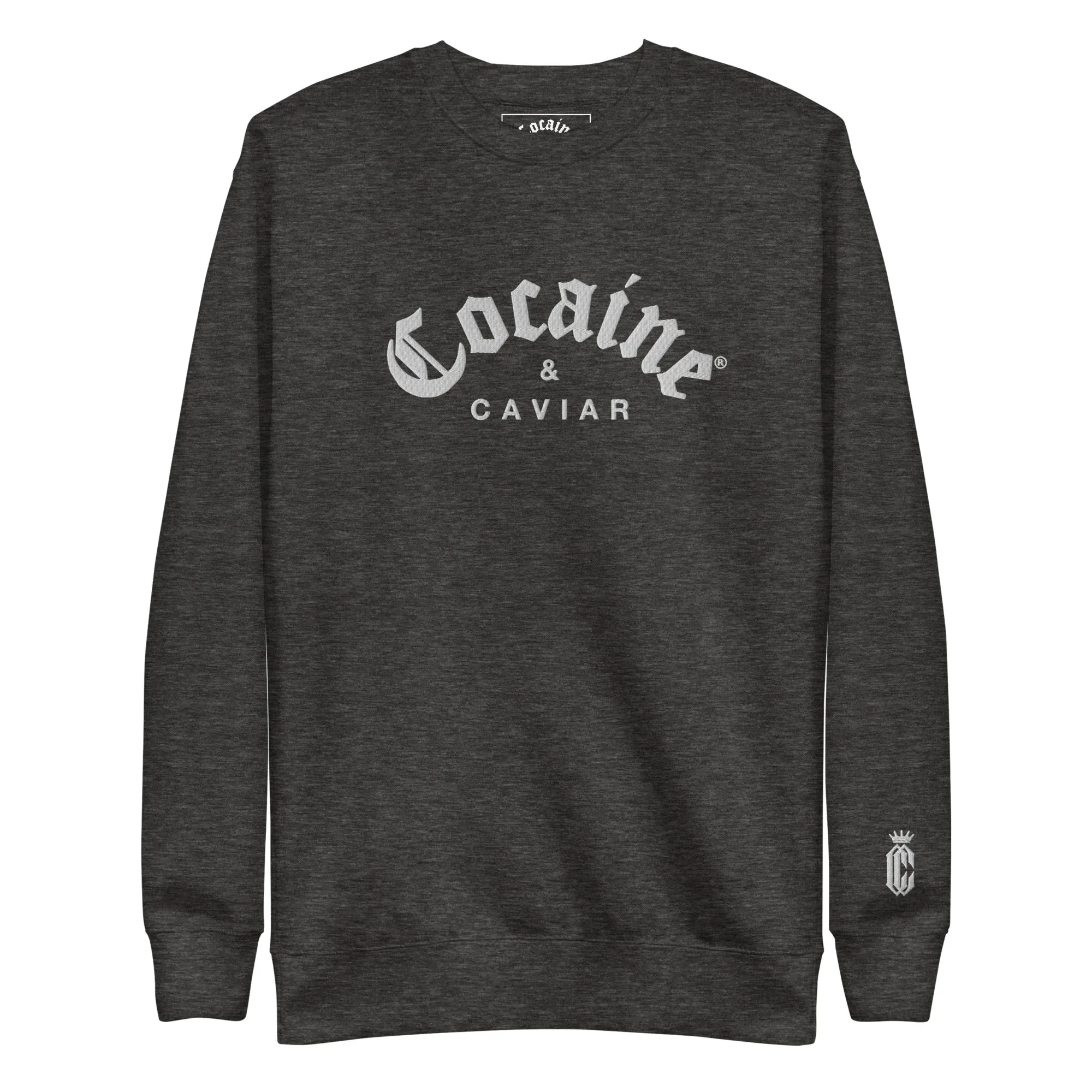 COCAINE & CAVIAR SWEATSHIRT EMBROIDERY