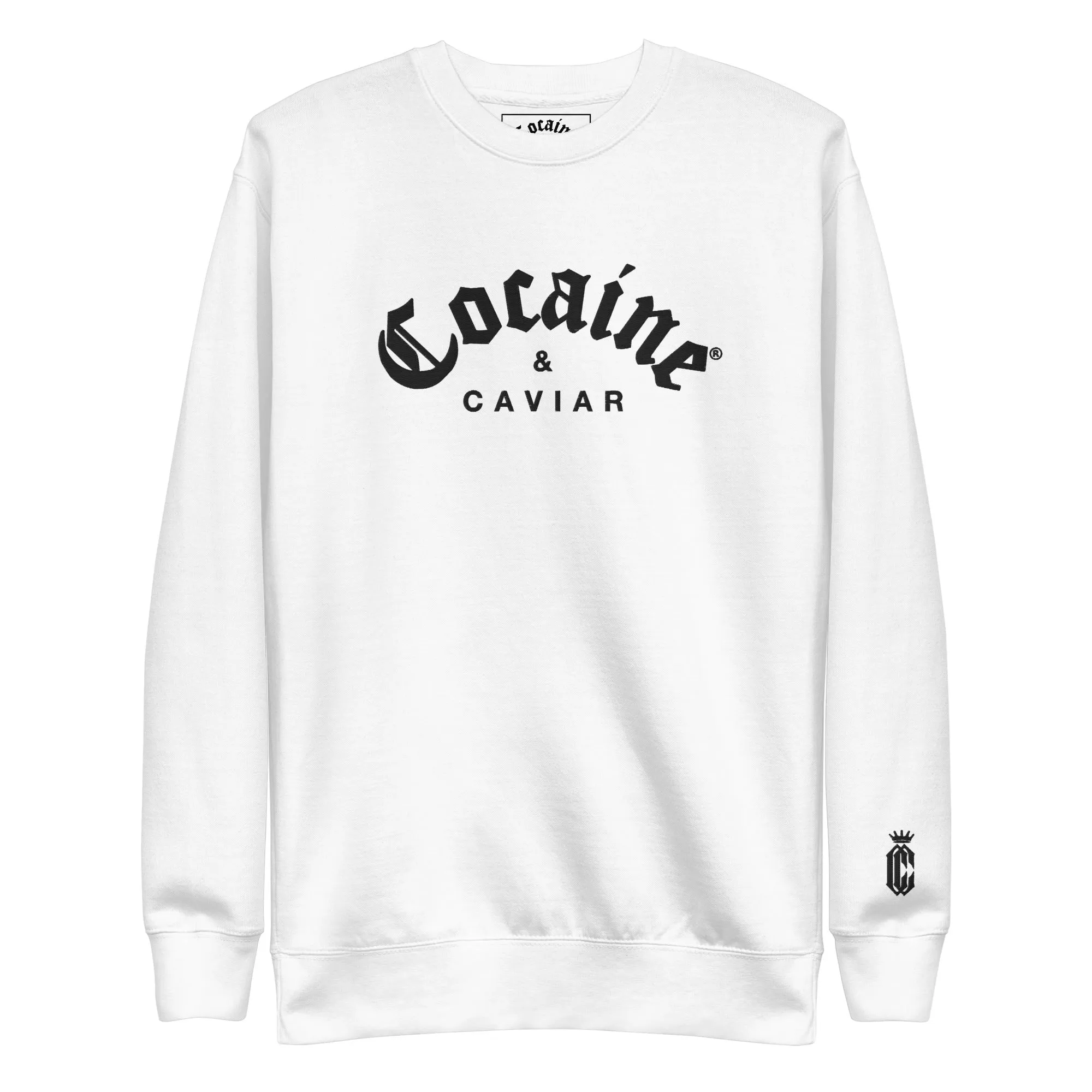 COCAINE & CAVIAR SWEATSHIRT EMBROIDERY