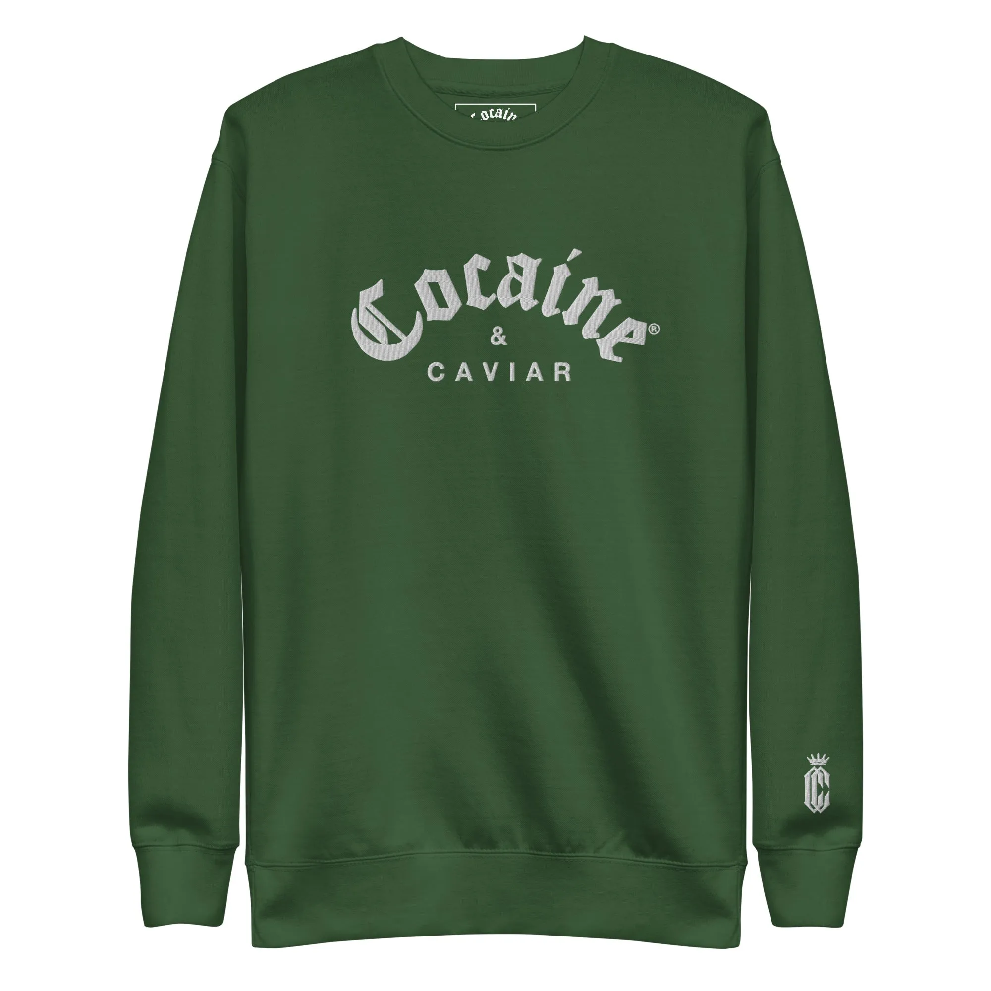 COCAINE & CAVIAR SWEATSHIRT EMBROIDERY