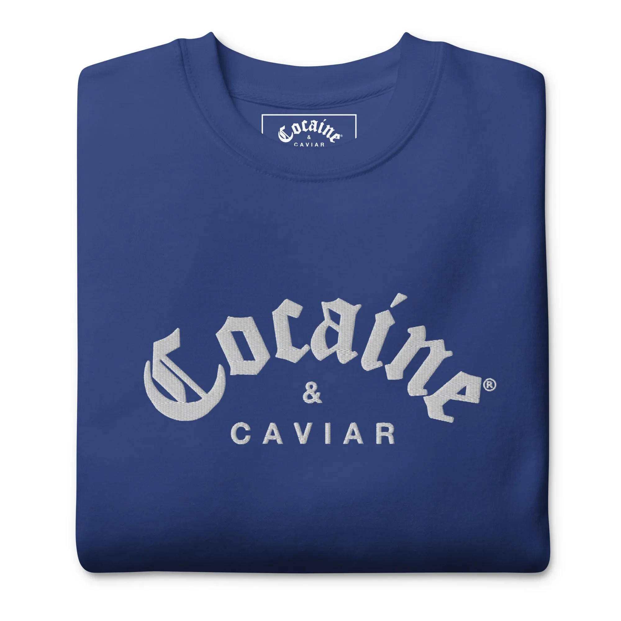 COCAINE & CAVIAR SWEATSHIRT EMBROIDERY