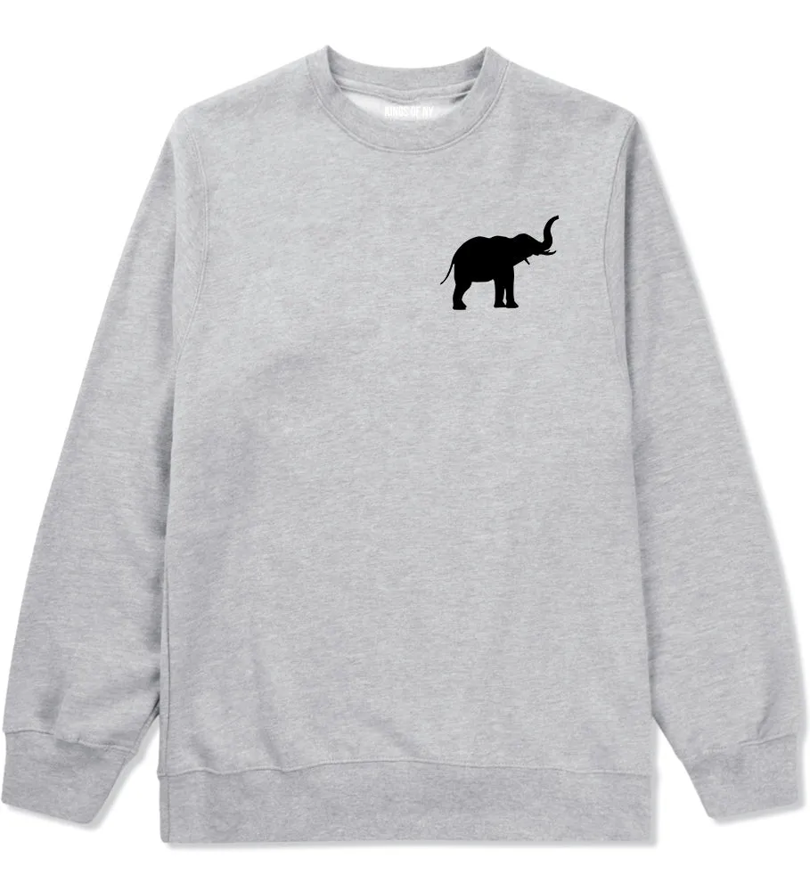 Elephant Animal Chest Mens Crewneck Sweatshirt