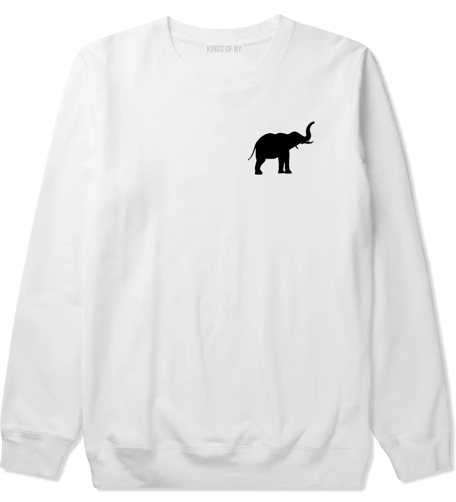 Elephant Animal Chest Mens Crewneck Sweatshirt