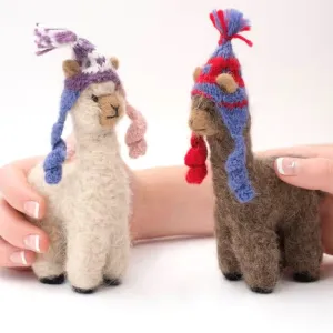 Felted Llama Alpaca - 6.5" , Peru