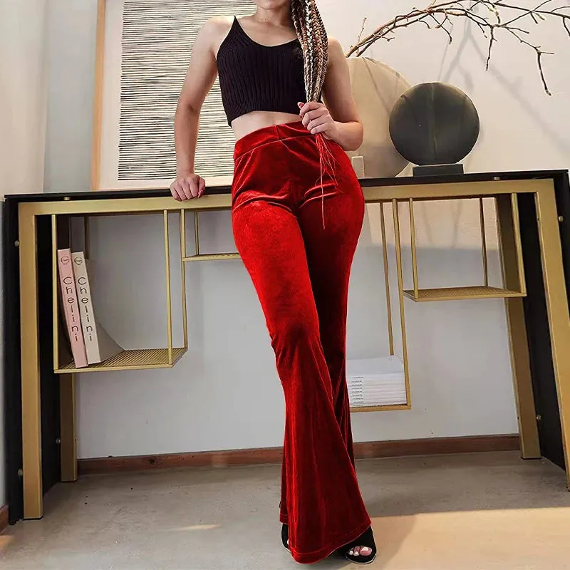 Flared Velvet Trousers