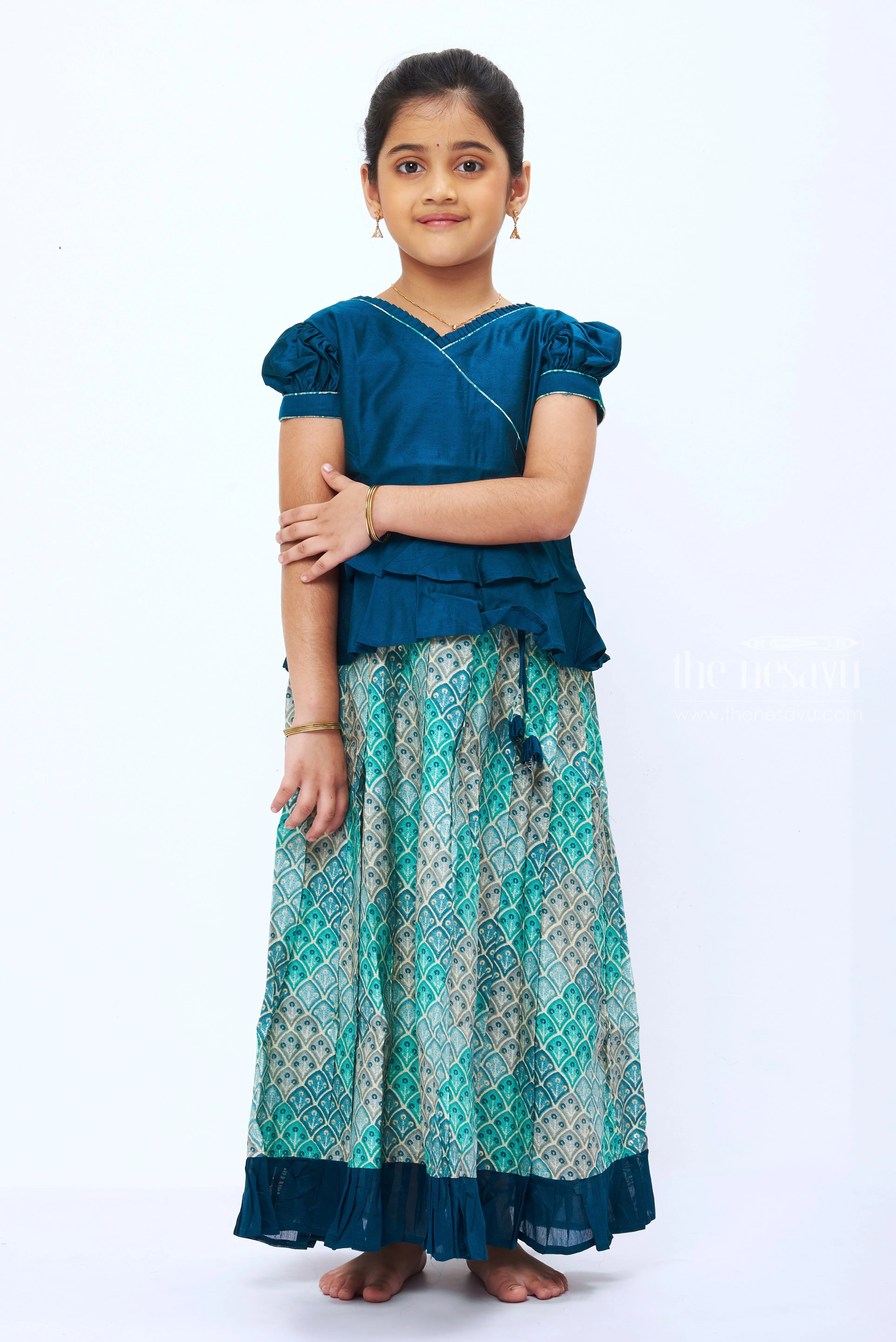 Handcrafted Pattu Pavadai: Traditional Silk Outfits for Girls