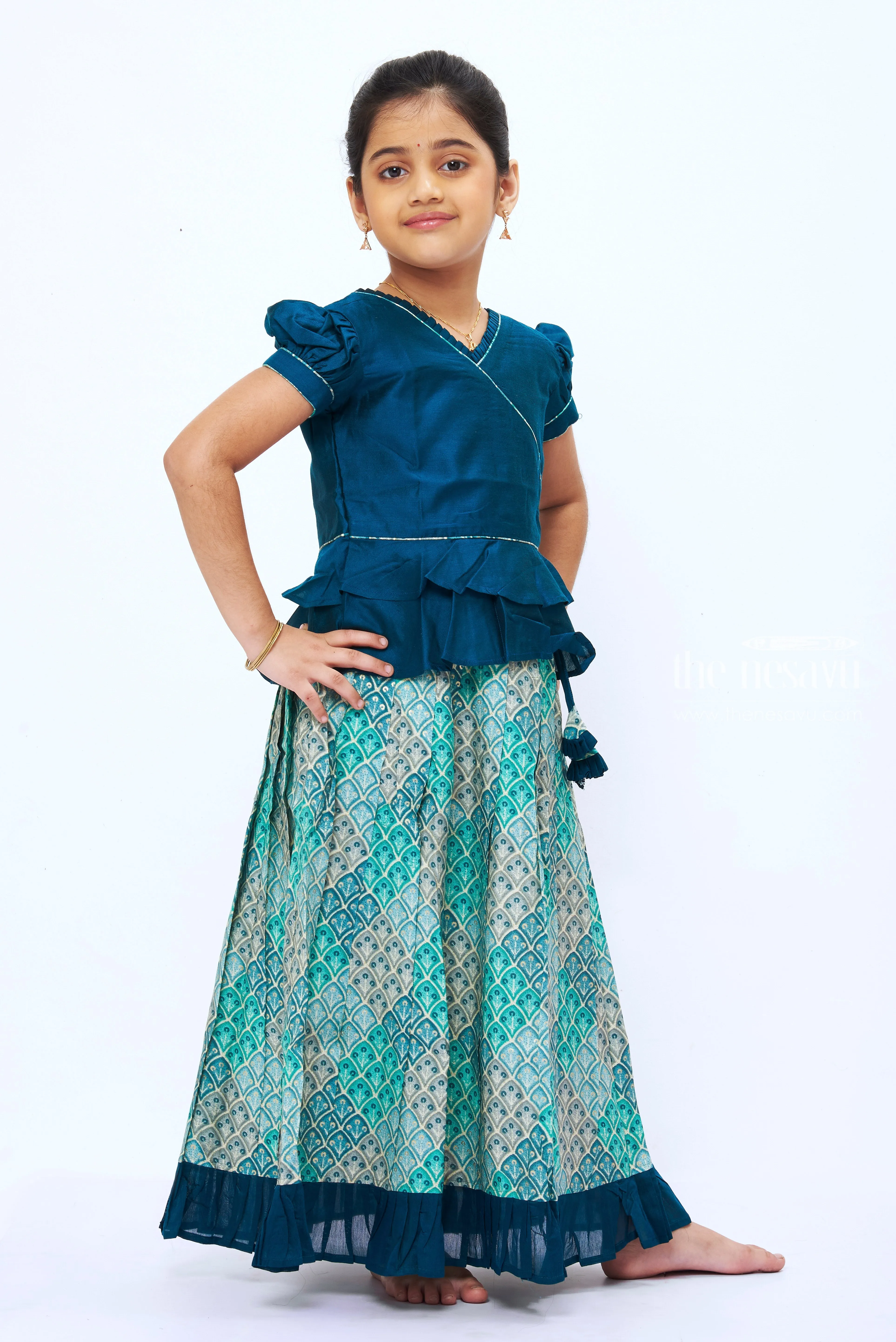 Handcrafted Pattu Pavadai: Traditional Silk Outfits for Girls