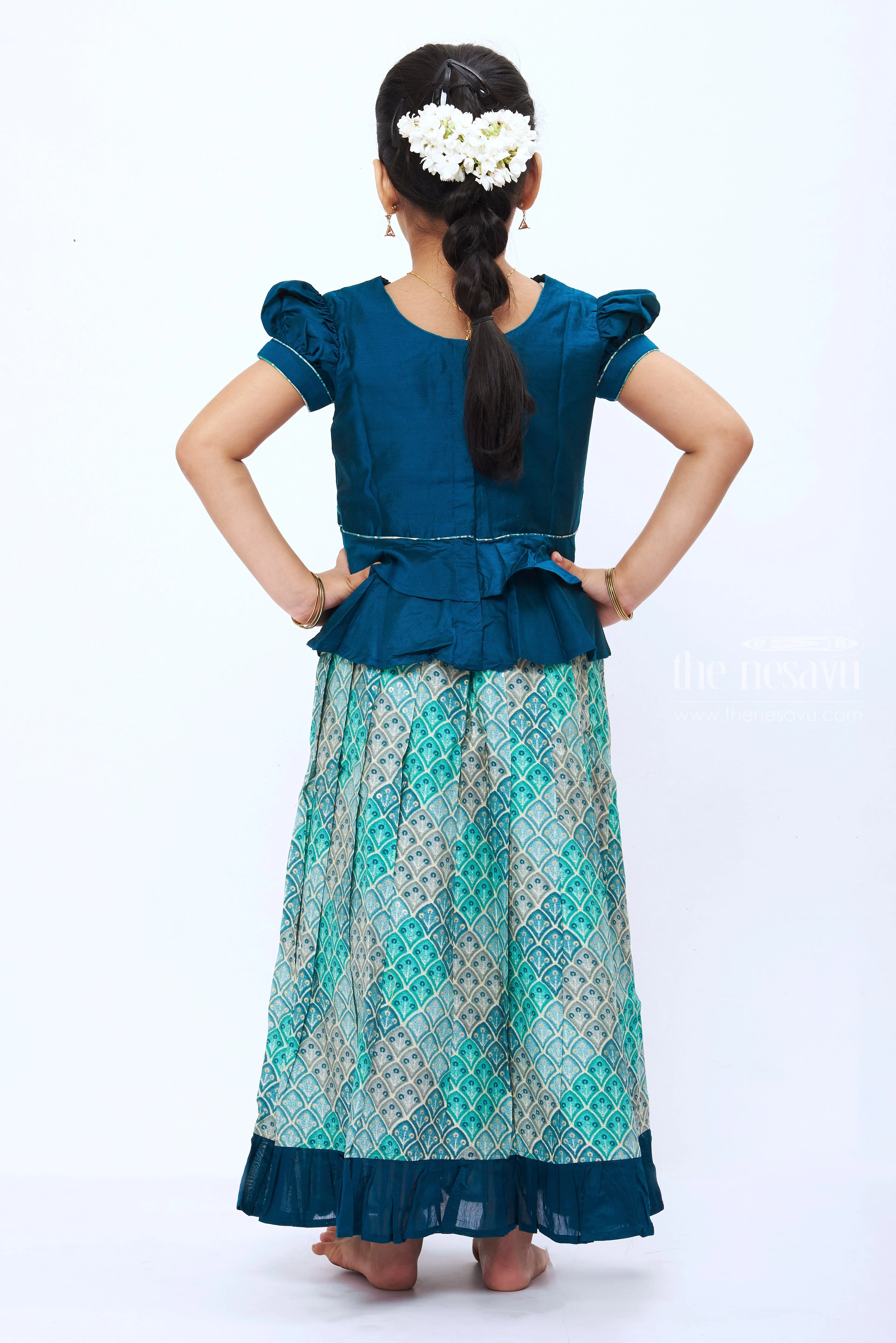 Handcrafted Pattu Pavadai: Traditional Silk Outfits for Girls