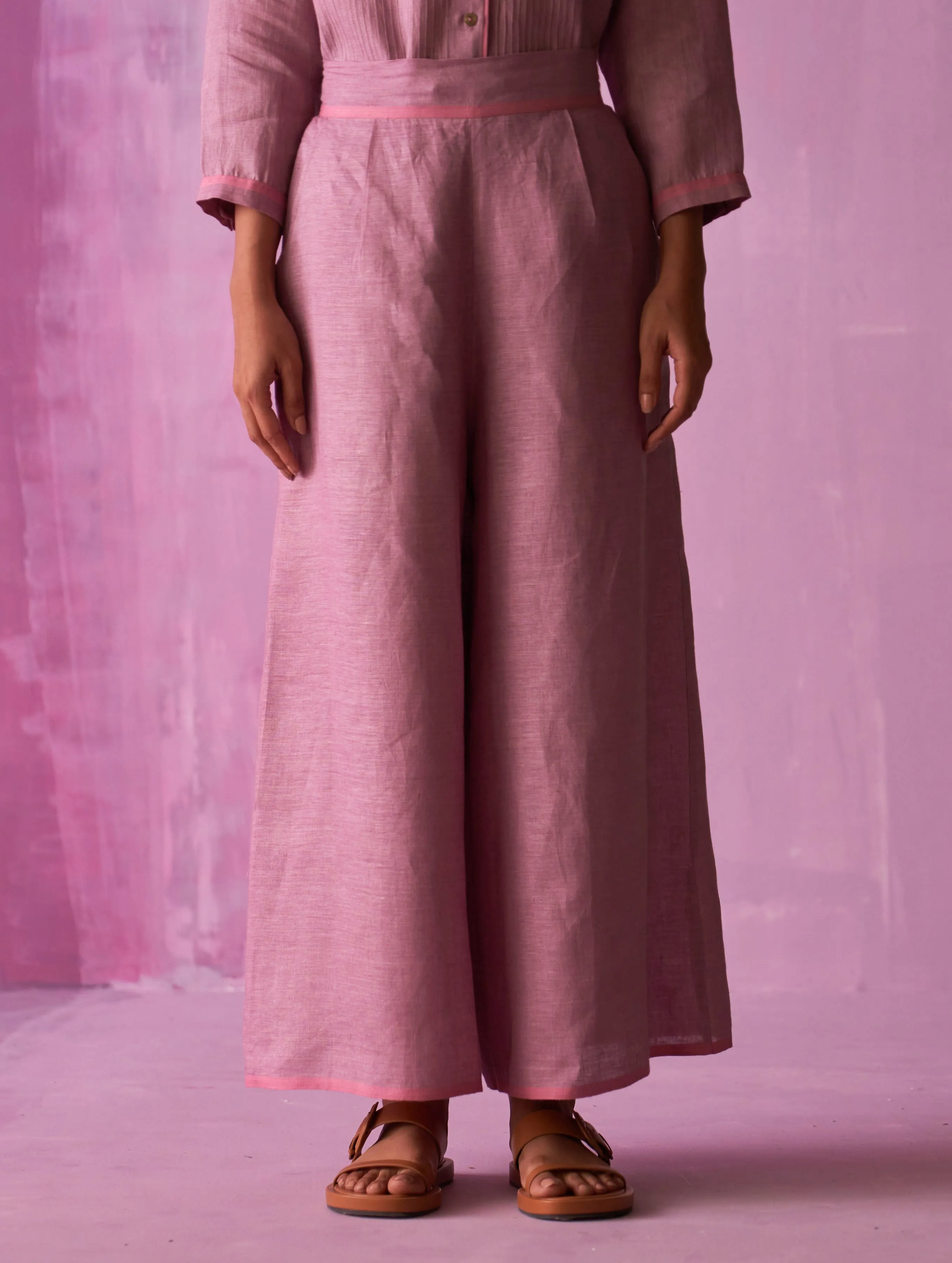 Inga Linen Pant - Lavender