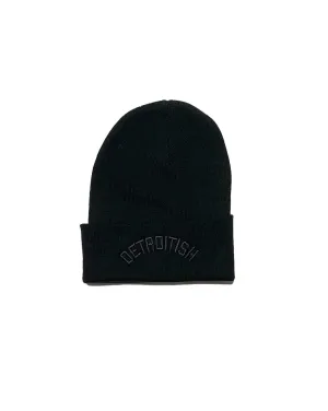 Ink Detroit - Detroitish Sustainable Knit Beanie - Black