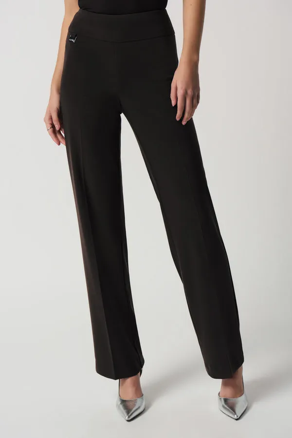 JOSEPH RIBKOFF Black Flared Leg Pants