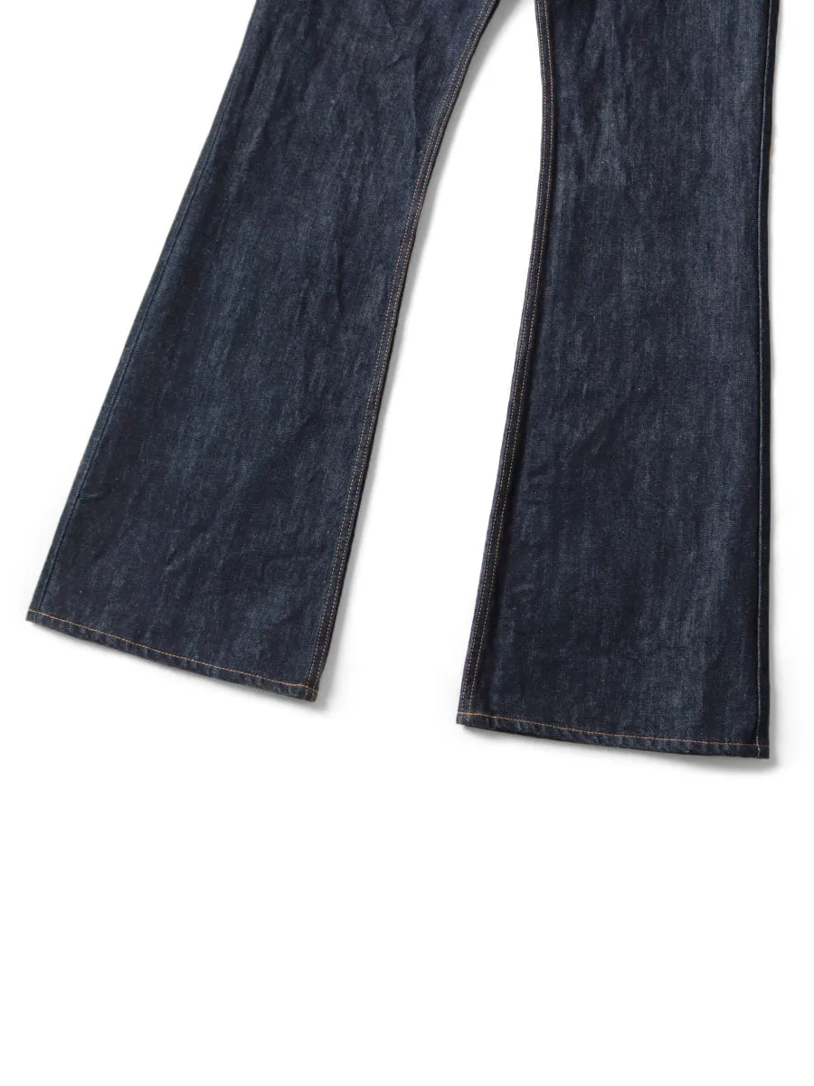 Kapital 14oz Denim 5P RAT FLARE Pants - One Wash Indigo