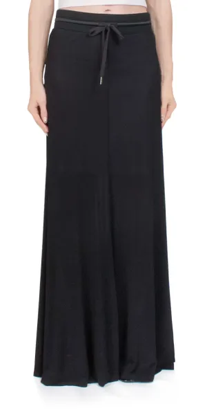 Layered Maxi Skirt Black