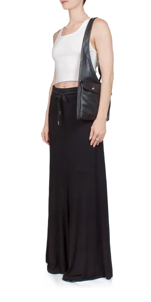 Layered Maxi Skirt Black