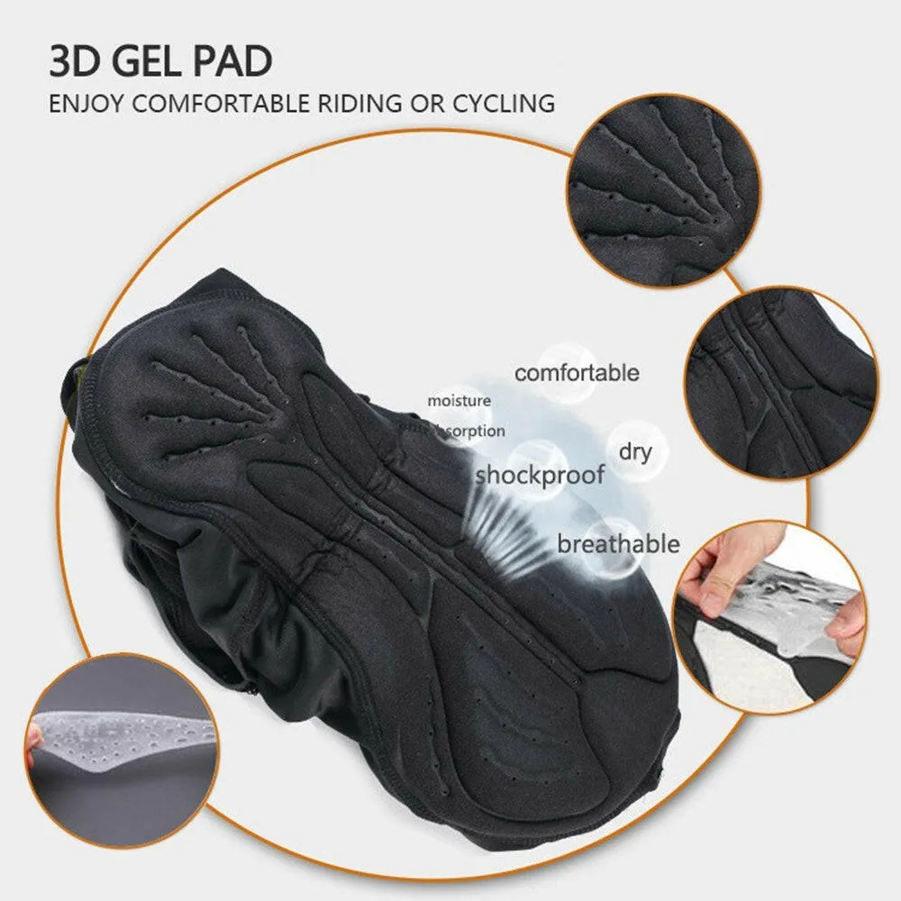 Men Bicycle Pants 3D Padded Road Bike Cycling Pants Windproof Thermal Biking Running Tights