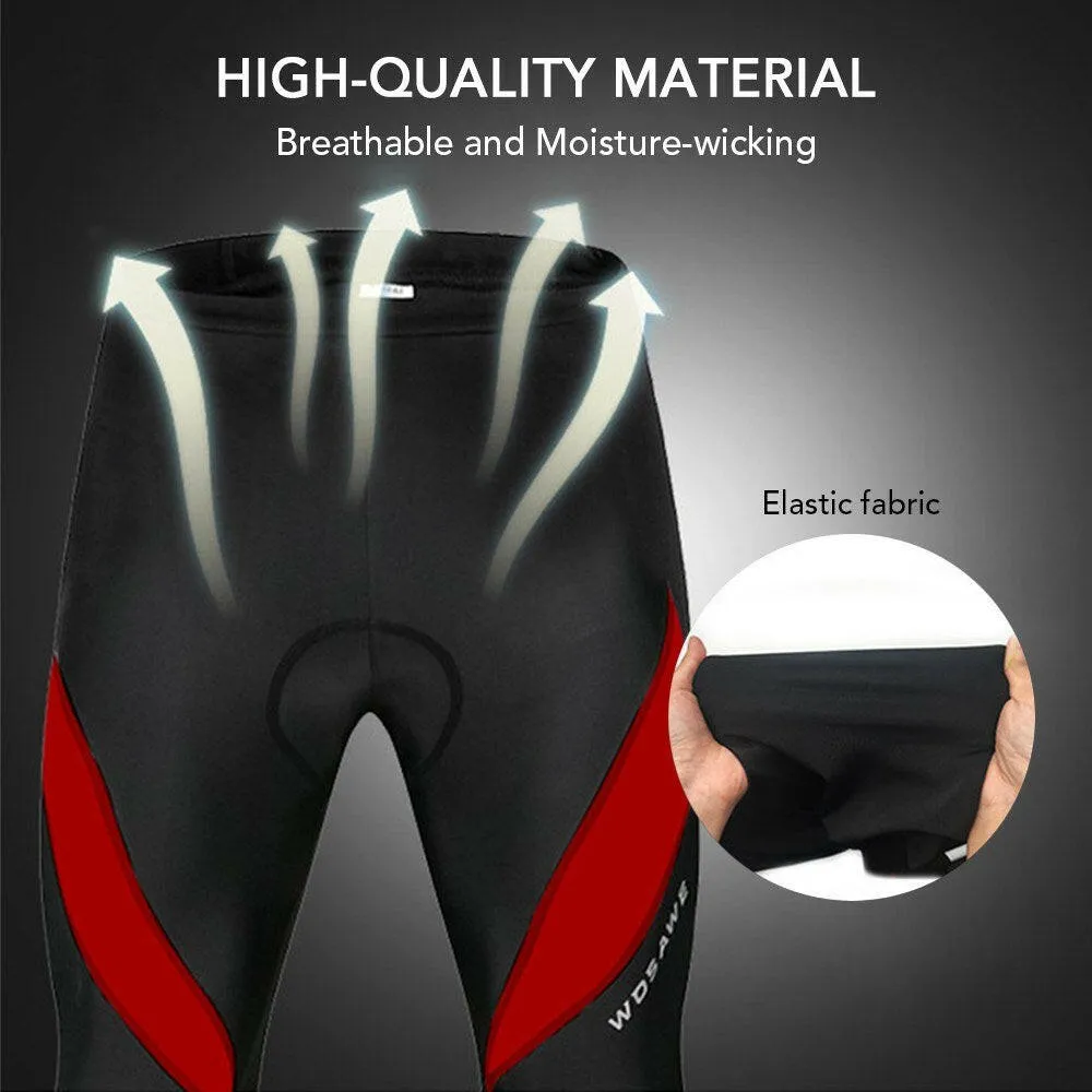 Men Bicycle Pants 3D Padded Road Bike Cycling Pants Windproof Thermal Biking Running Tights