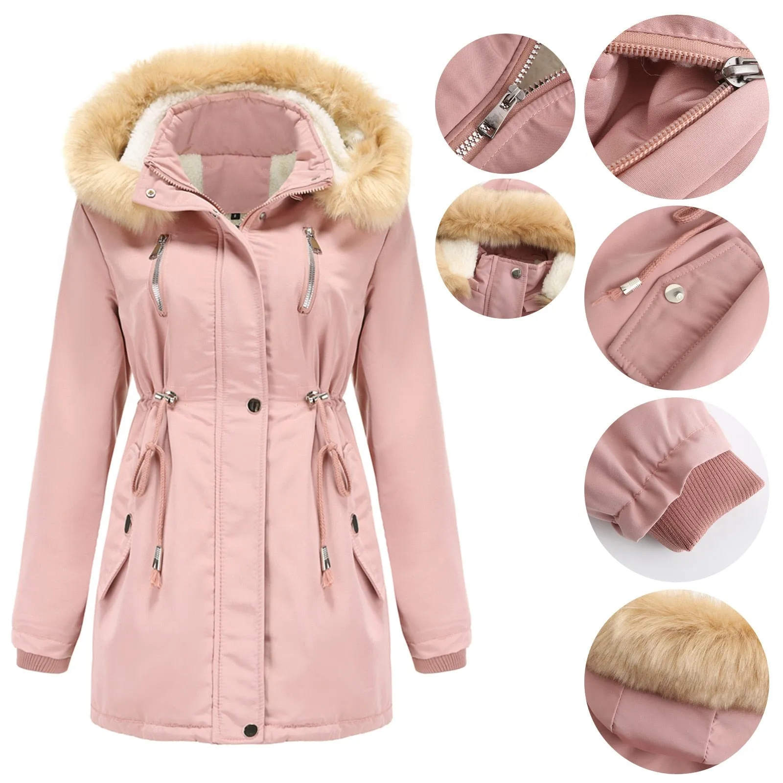 Mode Harajuku Jacke Elegante Parkas Hoodies Langarm Baumwolle