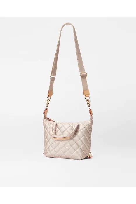 MZ Wallace Micro Sutton Quilted Bag 1109X1760  | Pale Rose Gold Metallic