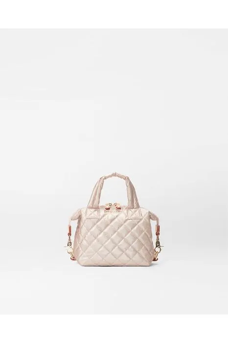 MZ Wallace Micro Sutton Quilted Bag 1109X1760  | Pale Rose Gold Metallic