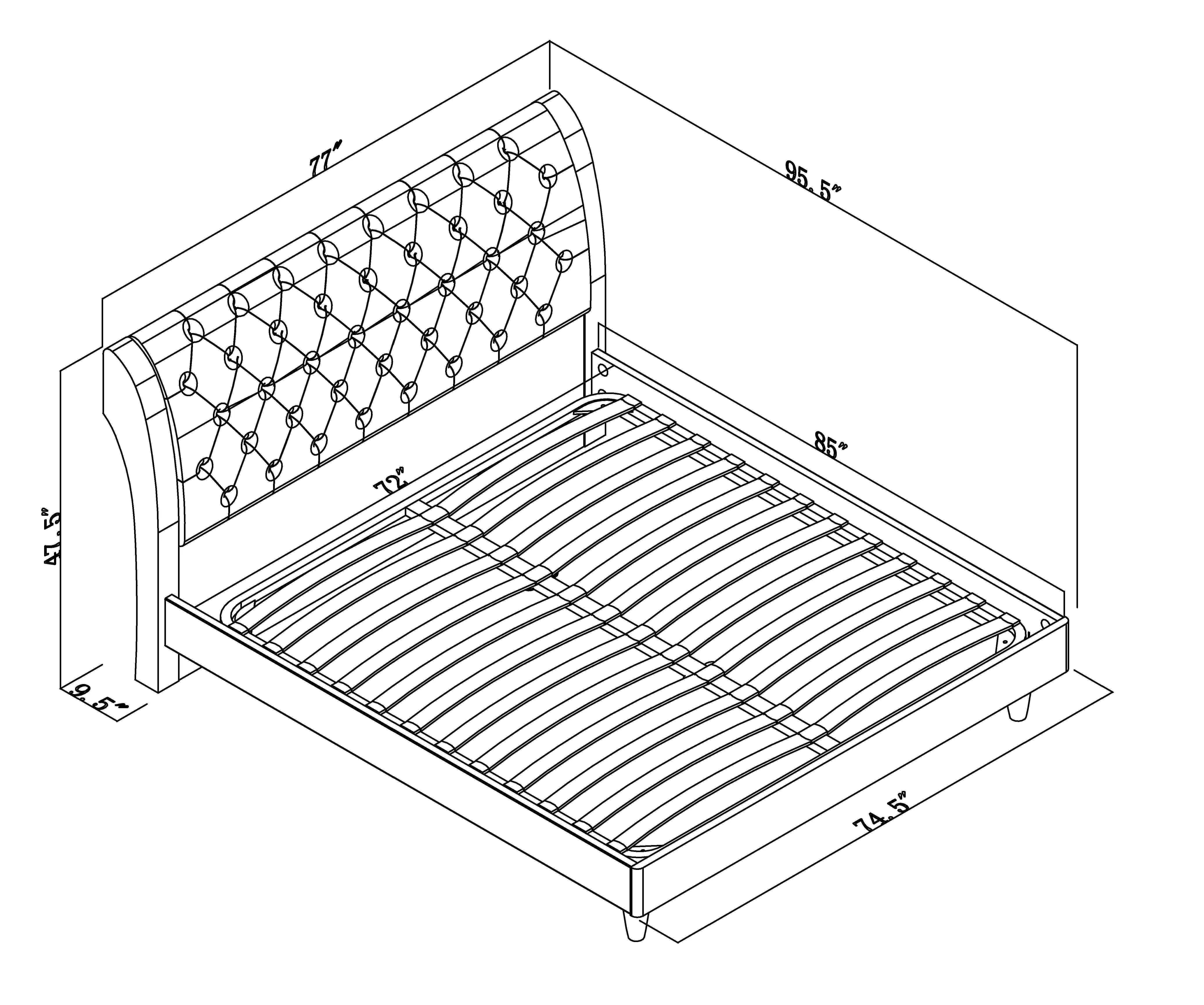 Paris - Upholstered Bed