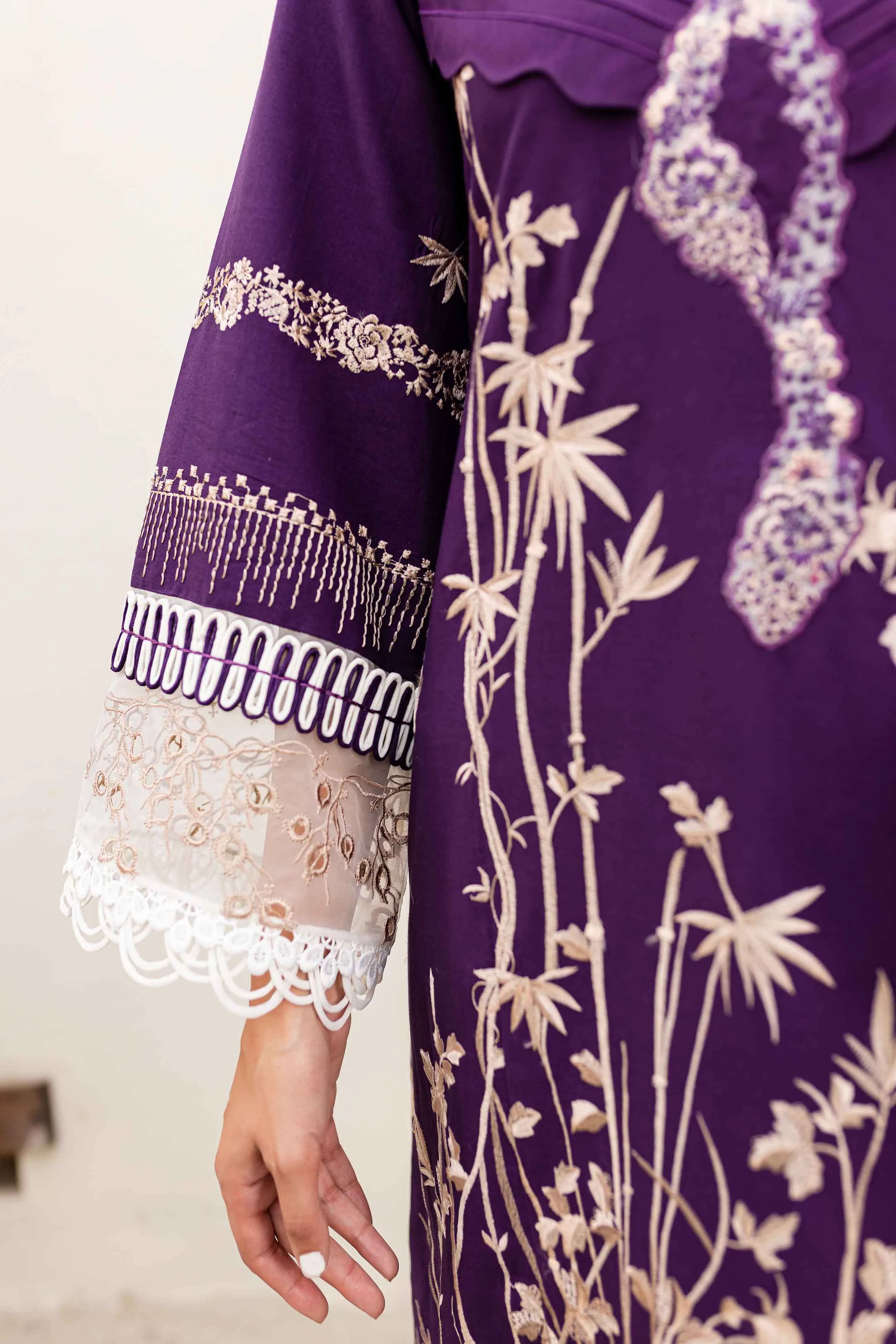 Sable Vogue Shiree Lawn Collection – Plum Orchid