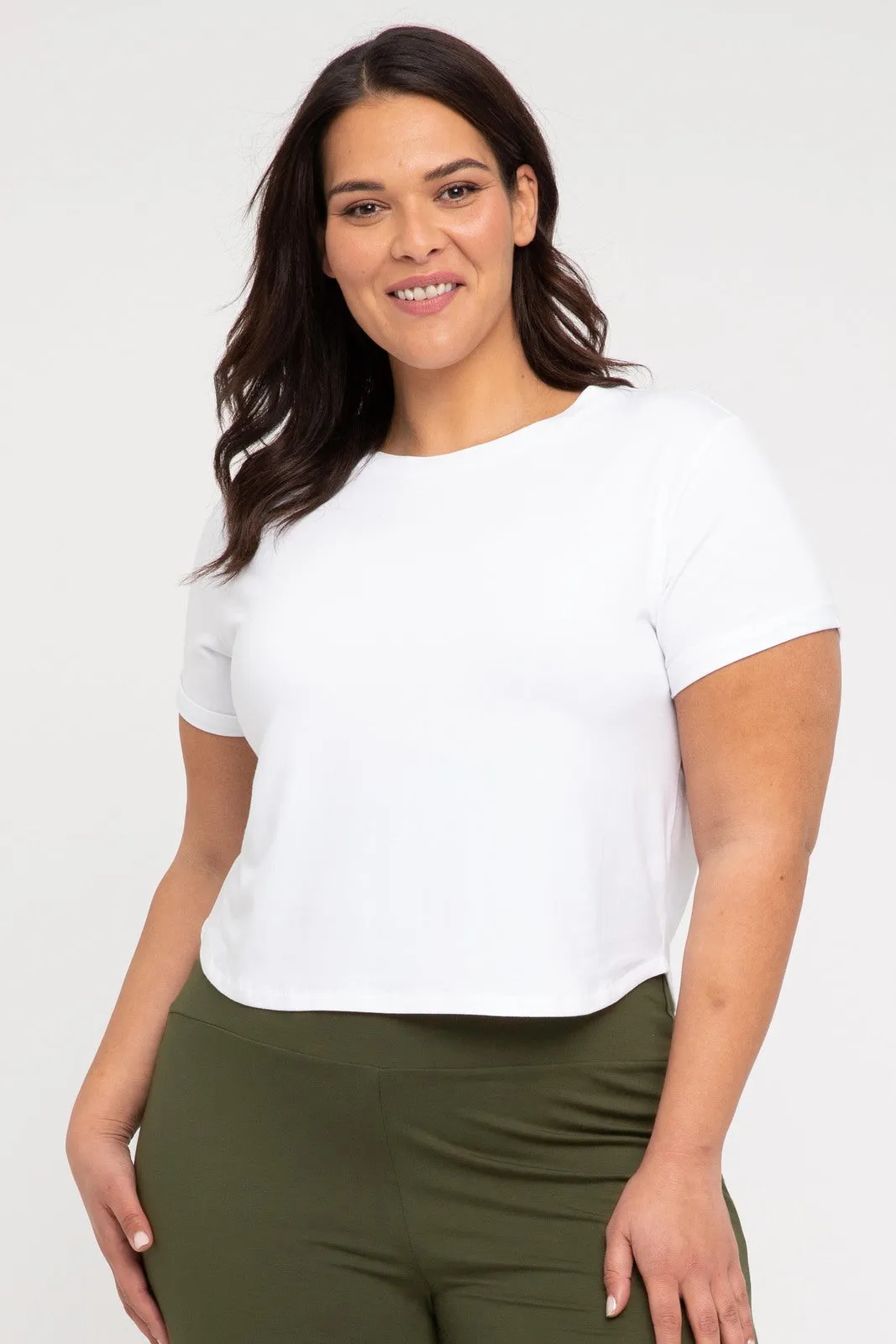 Shorter Bamboo Tee - White