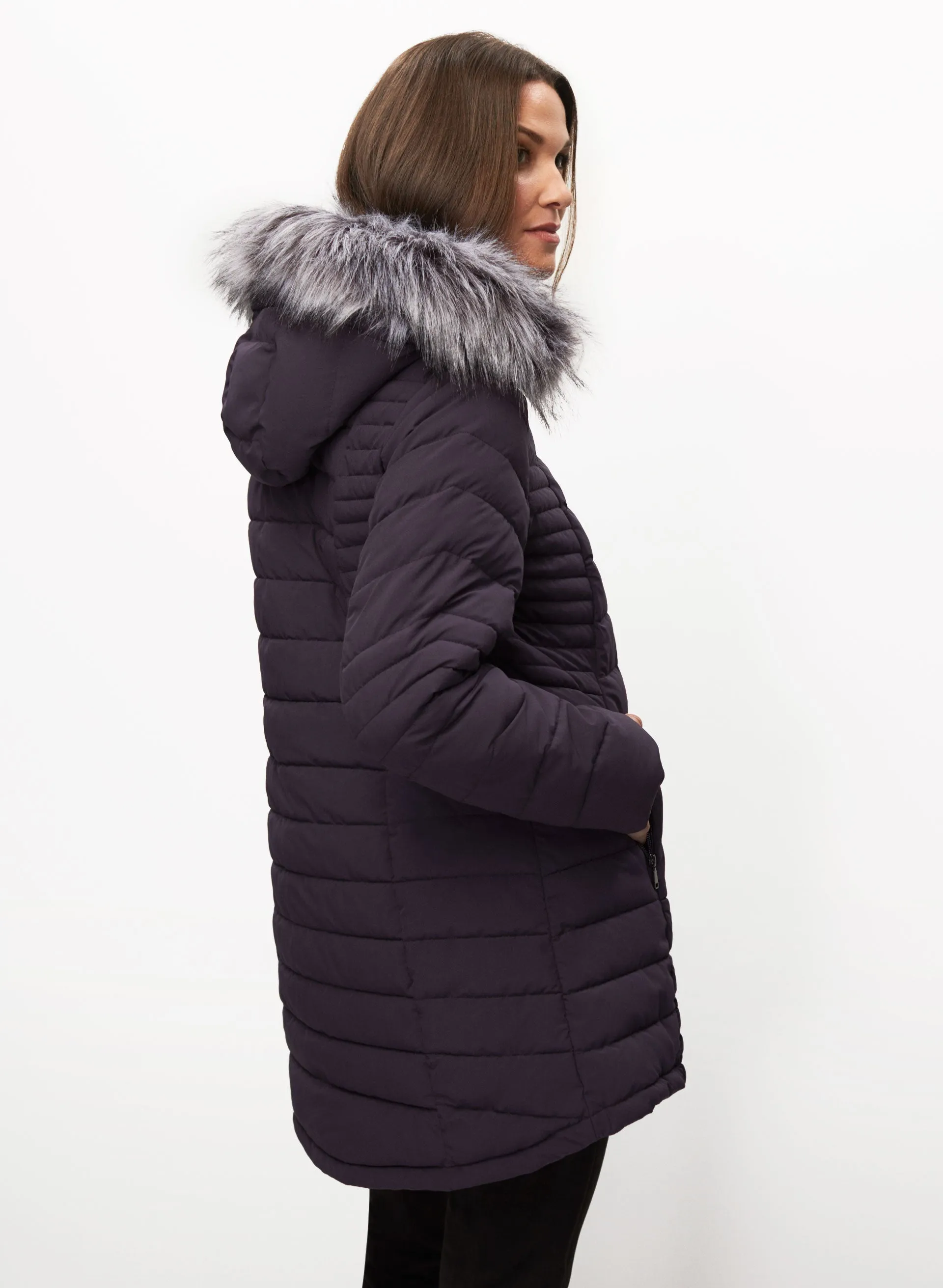 Stretch Recycled Vegan Down Coat