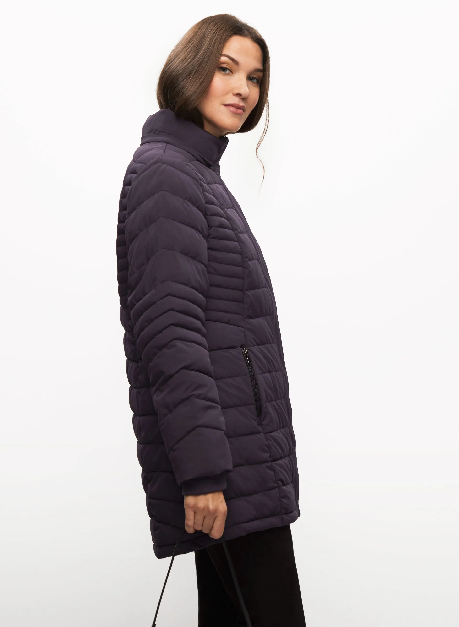 Stretch Recycled Vegan Down Coat