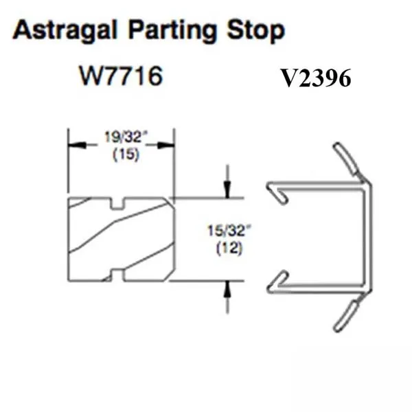 V2396 Jamb Frame Weatherstrip, Beige, "78.693