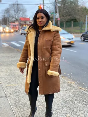 Women's Milan Real Sheepskin Coat